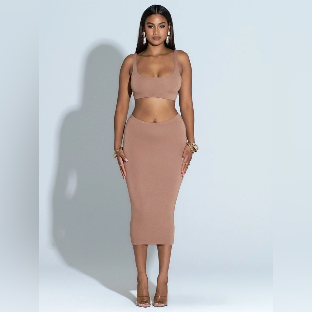 Naked Wardrobe Tank and Midi Skirt Set